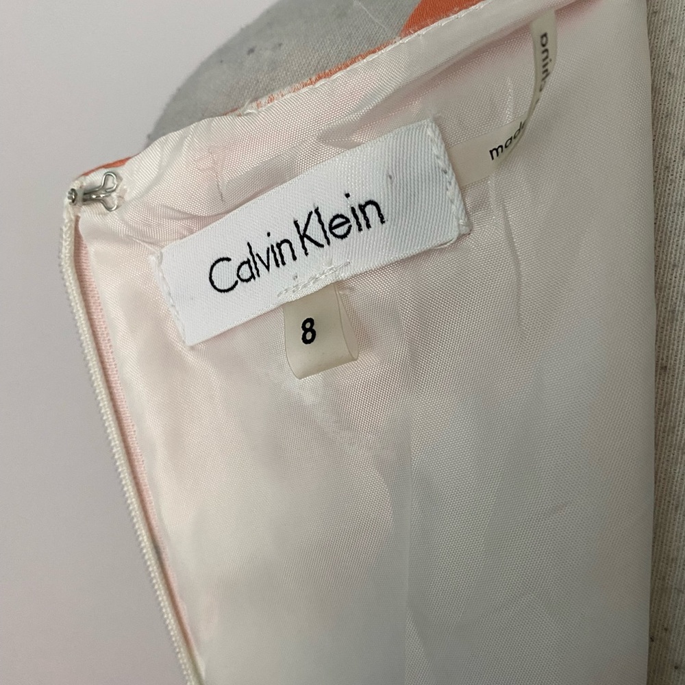 Calvin Klein floral sleeveless dress sz-8 - Picture 4 of 7